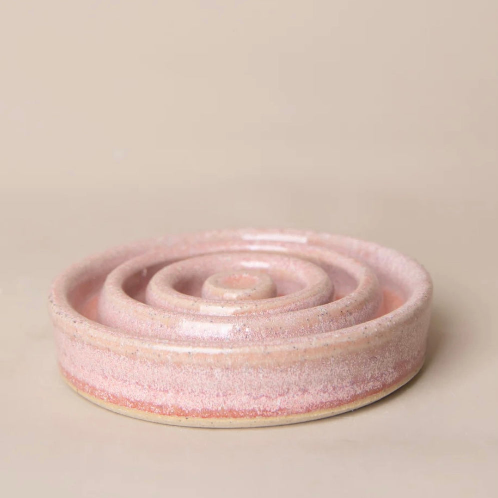 Lauren McQuade: Round Pink Soap Dish