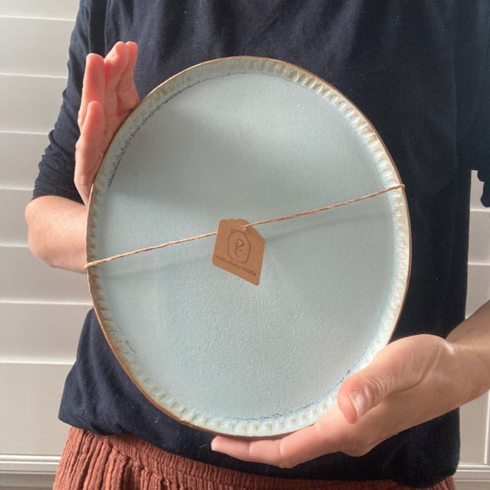 Shasta Jade Ceramics: Carved Rim Platter
