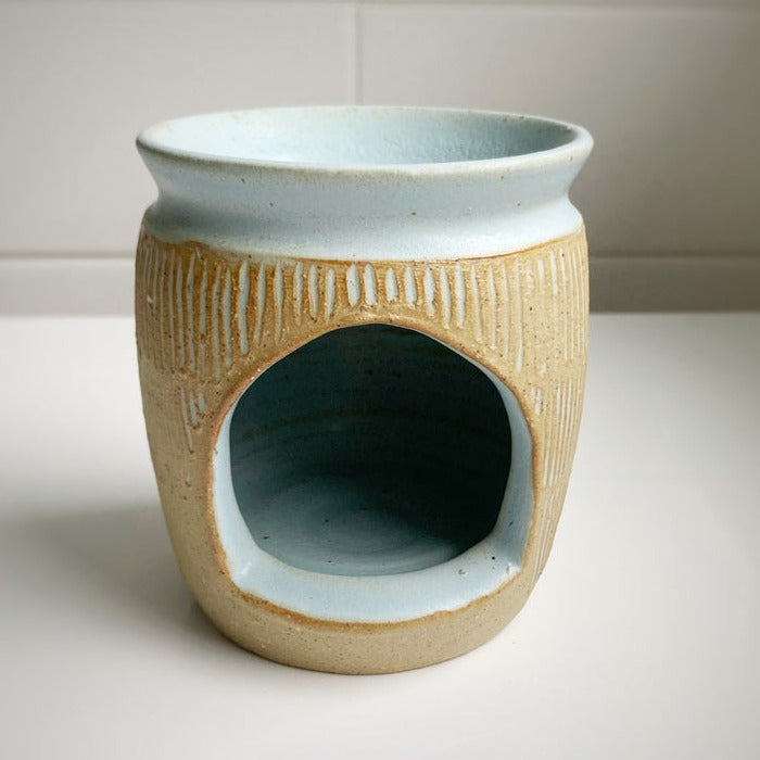 Shasta Jade Ceramics: Carved Oil/ Wax Melt Burner
