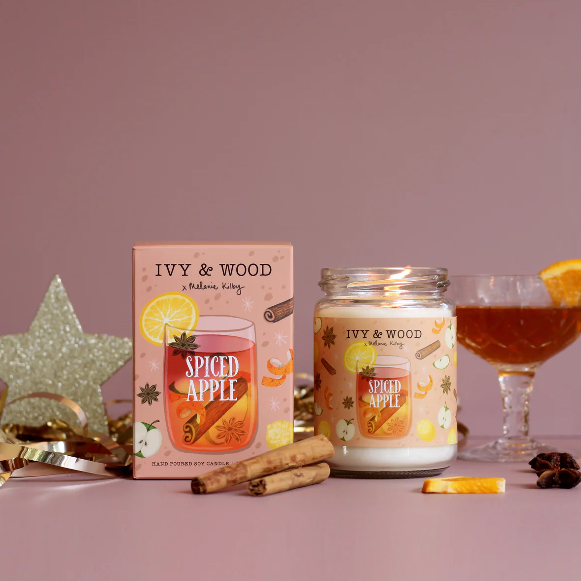 Ivy & Wood: Limited Edition Spiced Apple Christmas Candle