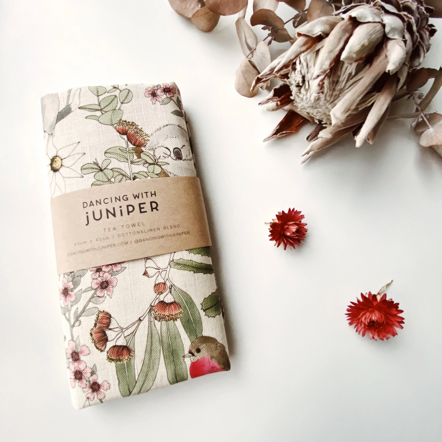 Dancing with Juniper: Treasures From The Bush Tea Towel