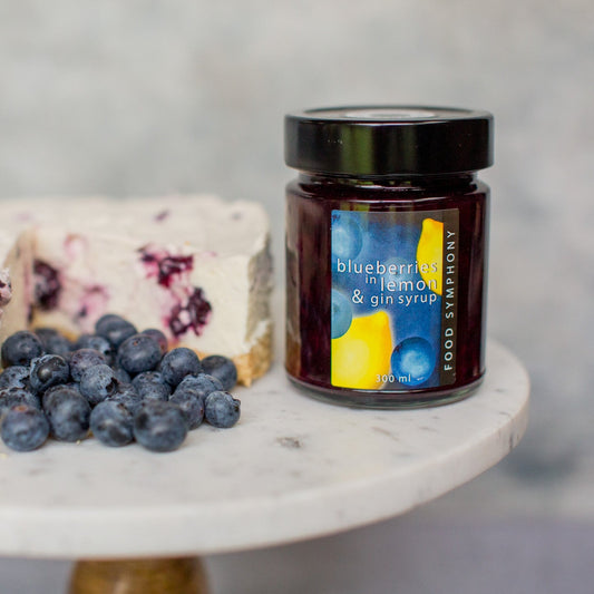 Food Symphony: Blueberries in Lemon & GIn syrup