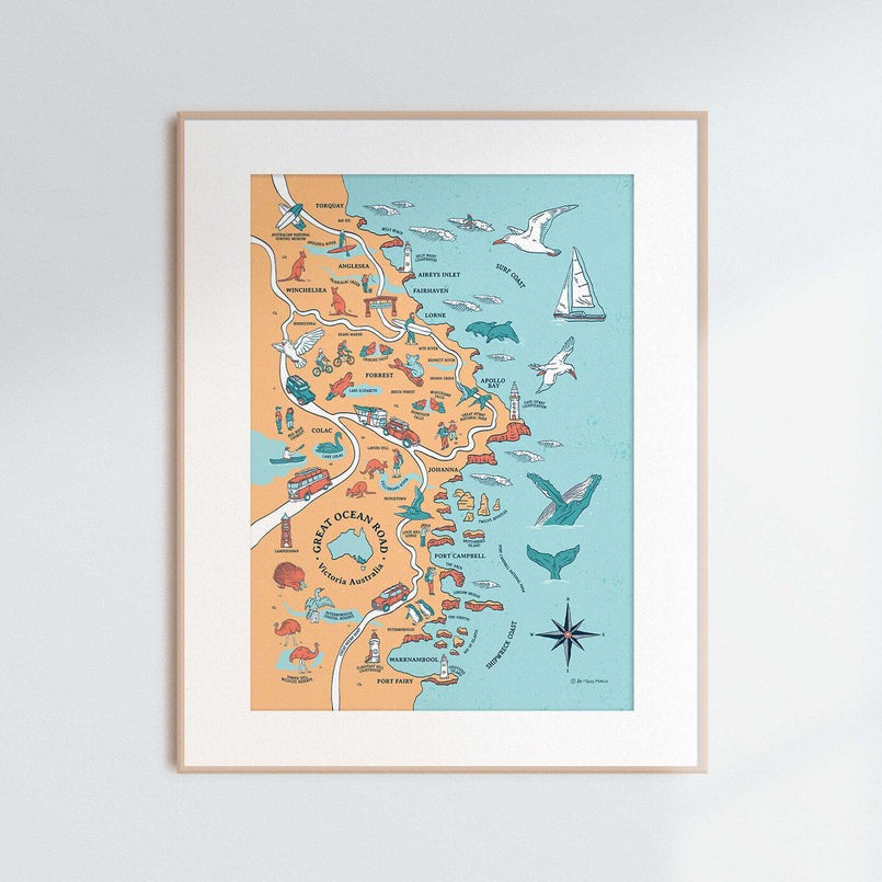 Brittany March: A2 Map Prints
