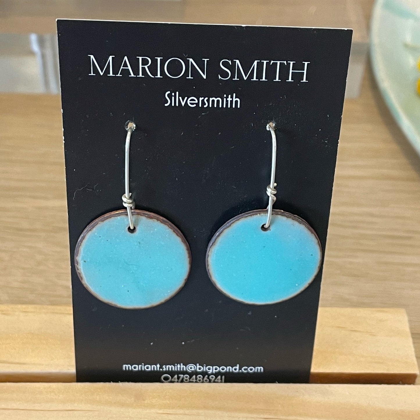 Marion Smith Torquay: Silver & Enamel Earrings